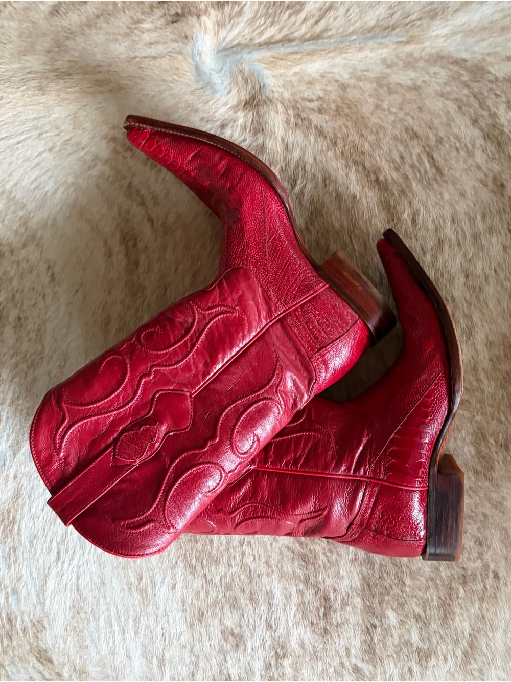 Women’s Ostrich Leather Western western Boots